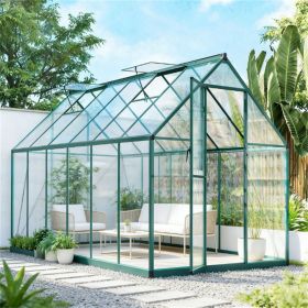 Greenhouse, solid structure, dark green