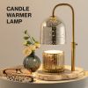 Candle Warmer Lamp, Glass Shade with Adjustable Gold Metal Pole, Flameless
