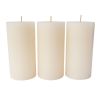 Single Wick 3" x 6" Pillar Candle, Unscented, Ivory, 3 Pack