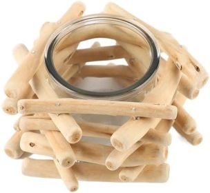 Hurricane Candle Holder Modern Minimalist Driftwood Candle Holder Handmade candleware