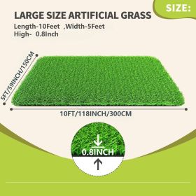 Artificial Grass Turf -5FTx10FT 0.8"Indoor/Outdoor Synthetic Fake Grass,for Garden yard,Autumn Blend 4-Color