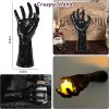Halloween Decorations, Pack of 3 Wall Mounted Creepy Reaching Hands with Lighted Candles, Life-Sized Horror Hands for Gothic Wall Decorations