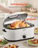 VEVOR Roaster Oven, 26QT Electric Roasting Pan, 150-450 F Adjustable Temp Fast-Cooking Turkey Roaster with Cool-Touch Handle, Visible Self-Basting Lid