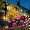 Outdoor Solar Watering Can with Lights Garden Decor Large Solar Powered Lanterns Hanging Waterproof LED Decorative Retro Metal Kettle String Lights fo