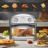 Stainless Steel 12-Liter Air Fryer, Dual Knob Control, 450°F Temperature Range, 60-Min Timer, Presets for French Fries, Pizza, Chicken, Fish
