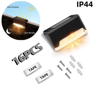 16/32PCS solar outdoor light, spring camping outdoor light, outdoor LED step light, solar charging, suitable for balconies, terraces, stairs, fences