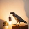 Crow Lamp - Raven Lamp with LED Bulb, Bird lamp, Crow Light Gothic Halloween Decor for Bedside Bedroom Living Room Decor