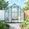 Greenhouse, solid structure, dark green