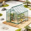 Greenhouse, solid structure, dark green
