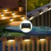 16/32PCS solar outdoor light, spring camping outdoor light, outdoor LED step light, solar charging, suitable for balconies, terraces, stairs, fences
