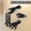 Halloween Decorations, Pack of 3 Wall Mounted Creepy Reaching Hands with Lighted Candles, Life-Sized Horror Hands for Gothic Wall Decorations