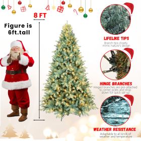 PE, PVC Christmas Tree, Christmas Decorations, With Lights (Option: 8ft)