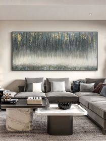 100% Handpainted gold foil circle large size square picture oil canvas painting abstract sitting room dining-room (size: 75x150cm)