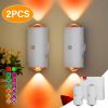 4pcs Rechargeable LED Night Light Wall Lamp Commercial StrobeLight Multi-color Mode Dimmable Indoor Light Magnetic StepLight for Entryway Bedside Desk