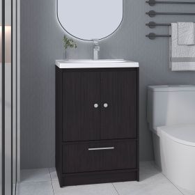 Olney Bathroom Vanity, 2 Doors, 1 Drawer (Color: Black Wengue)