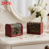 2/8 PCS Vintage Wooden Box Set by Yakimoto ��� Lockable Lidded Containers for Jewelry, Collectibles & More, Perfect for Wedding Gifts and Table Decor