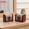 2/8 PCS Vintage Wooden Box Set by Yakimoto ��� Lockable Lidded Containers for Jewelry, Collectibles & More, Perfect for Wedding Gifts and Table Decor