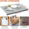 XXL 304 Stainless Steel Cutting Board  Anti-Slip & Mildew-Proof! No More Moldy Wooden Boards | Heavy-Duty & Food-Safe, Easy to Clean ��� Chop Meat