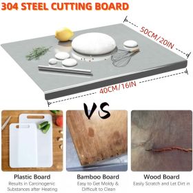 XXL 304 Stainless Steel Cutting Board  Anti-Slip & Mildew-Proof! No More Moldy Wooden Boards | Heavy-Duty & Food-Safe, Easy to Clean ��� Chop Meat (size: 40cm*50cm)