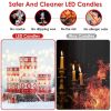 3Pcs/6Pcs/9Pcs quantity options Christmas Flameless LED Candles Deer Flickering Candle Lights Pillar Candles with 3 Lighting Modes Timer Remote Contro
