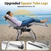 Zero Gravity Chair, Reclining Camping Lounge Chair for Indoor, Reclining Patio Chairs with Cup Holder Trays and Removable Cushion