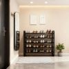 5-Tier Metal and Plastic Shoe Rack Organizer ��� Space-Saving Narrow Floor Shoe Storage Shelf, Durable Multi-Layer Iron Design, No Wood, Easy Assembly